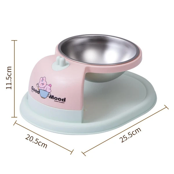 Detachable Elevated Hanging Stainless Steel Pet Feeding Bowl with Anti-Slip Base for Cats & Small Dogs