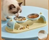 Hanging Double Stainless Steel Pet Bowls with Anti-Slip Base – Detachable Elevated Food and Water Feeding for Cats & Small Dogs 