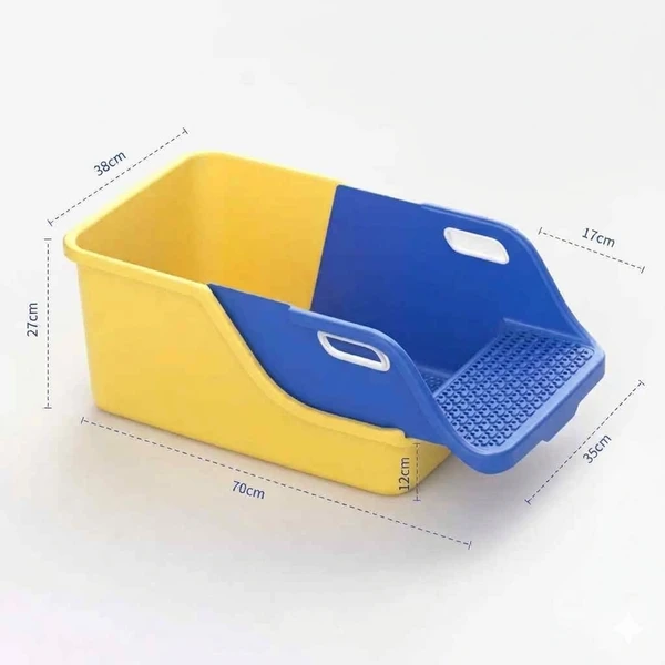Large Sifting Cat Litter Box – One Step Waste Sorting Anti Splash Easy Clean Comfort Handle for Large Cats/Multi-Cat