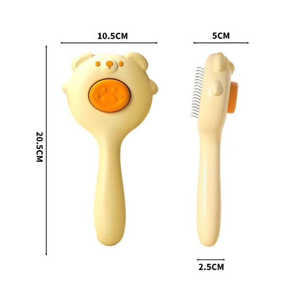 Nunbell Pet Slicker Brush One Click Hair Removal for Dogs and Cats