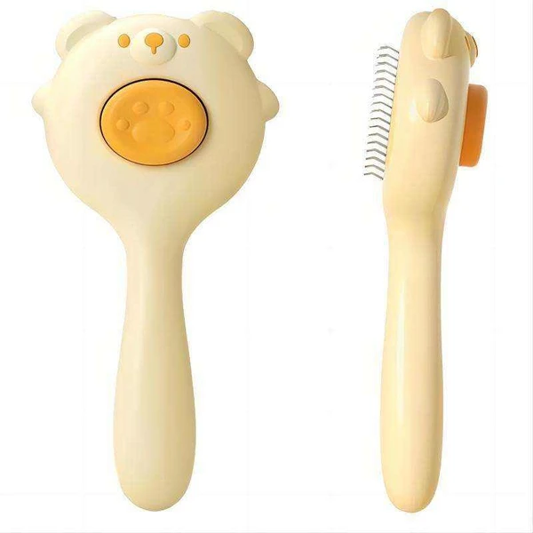 Nunbell Pet Slicker Brush One Click Hair Removal for Dogs and Cats