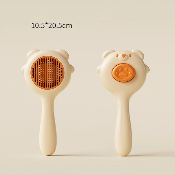 Nunbell Pet Slicker Brush One Click Hair Removal for Dogs and Cats