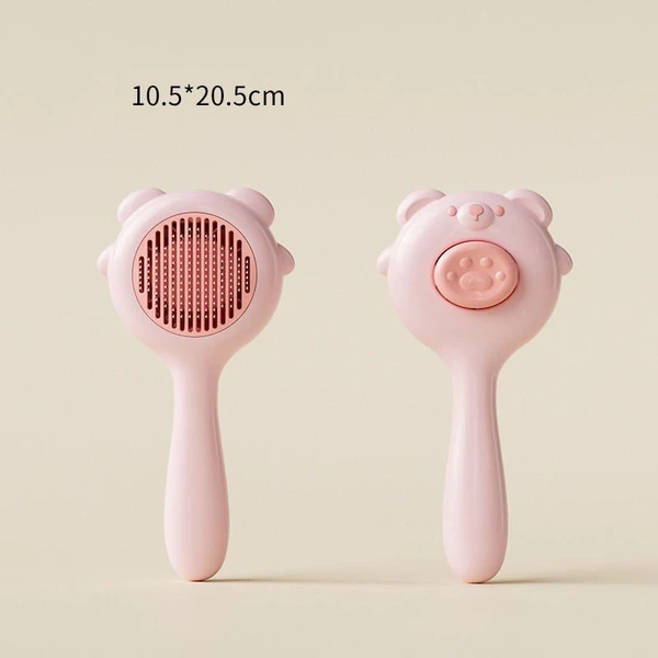 Nunbell Pet Slicker Brush One Click Hair Removal for Dogs and Cats