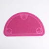 Nunbell Semicircle PVC Cat Litter Trapper Mat Paw Printing Anti-Slip Waterproof Washable 45 X 60 cm