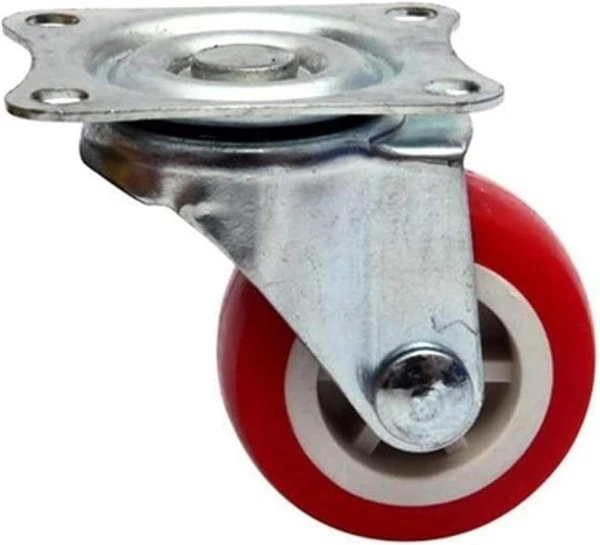 4 Pcs 360° Rotating Red Plastic Wheel Set with Blocking System Suitable for SKUDO IATA 4-7 Dog Carrier