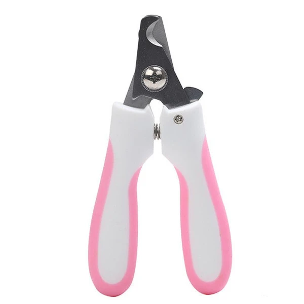 Stainless Steel Pet Nail Clippers with Safety Guard, Spring Mechanism, Security Lock & Non-slip Handle for Cats and Dogs