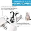 Stainless Steel Pet Nail Clippers with Safety Guard, Spring Mechanism, Security Lock & Non-slip Handle for Cats and Dogs 