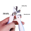 Stainless Steel Pet Nail Clippers with Safety Guard, Spring Mechanism, Security Lock & Non-slip Handle for Cats and Dogs 