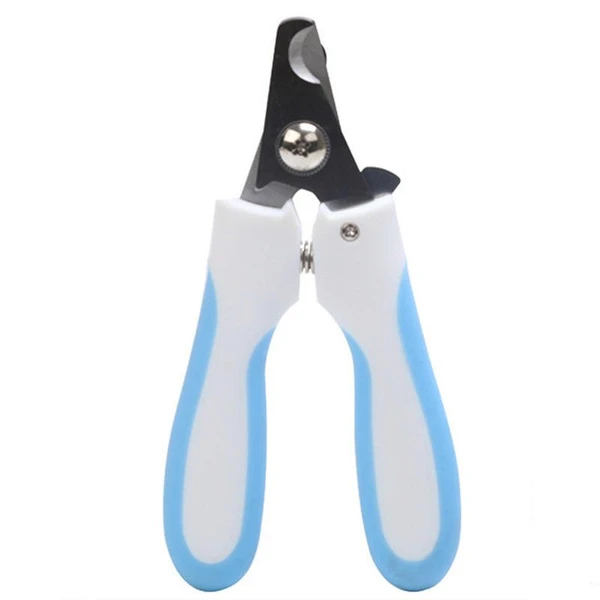 Stainless Steel Pet Nail Clippers with Safety Guard, Spring Mechanism, Security Lock & Non-slip Handle for Cats and Dogs