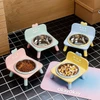 Nunbell Chair-Shaped Elevated Pet Feeding Bowl with Removable Stainless Steel Inner Bowl Anti-Slip Base Easy to Clean for Cats & Small Dogs