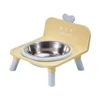 Nunbell Chair-Shaped Elevated Pet Feeding Bowl with Removable Stainless Steel Inner Bowl Anti-Slip Base Easy to Clean for Cats & Small Dogs