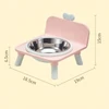 Nunbell Chair-Shaped Elevated Pet Feeding Bowl with Removable Stainless Steel Inner Bowl Anti-Slip Base Easy to Clean for Cats & Small Dogs