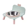 Nunbell Chair-Shaped Elevated Pet Feeding Bowl with Removable Stainless Steel Inner Bowl Anti-Slip Base Easy to Clean for Cats & Small Dogs