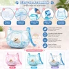 Stylish Transparent PS Hamster Carrier Bag with Adjustable Shoulder Strap – Durable Breathable Hangable Lightweight Outdoor Travel Bag for Small Pet