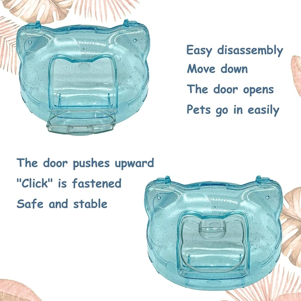 Stylish Transparent PS Hamster Carrier Bag with Adjustable Shoulder Strap – Durable Breathable Hangable Lightweight Outdoor Travel Bag for Small Pet