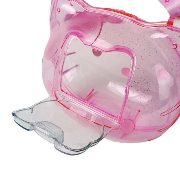 Stylish Transparent PS Hamster Carrier Bag with Adjustable Shoulder Strap – Durable Breathable Hangable Lightweight Outdoor Travel Bag for Small Pet