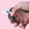 Stainless Steel Pet Nail Clippers with Ergonomic Curved Shape Handle, Sharp Blade, Safety Guard, Spring Mechanism & Security Lock for Cats and Small Dogs 