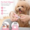 Stainless Steel Pet Nail Clippers with Ergonomic Curved Shape Handle, Sharp Blade, Safety Guard, Spring Mechanism & Security Lock for Cats and Small Dogs 