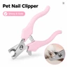 Stainless Steel Pet Nail Clippers with Ergonomic Curved Shape Handle, Sharp Blade, Safety Guard, Spring Mechanism & Security Lock for Cats and Small Dogs 