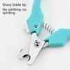 Stainless Steel Pet Nail Clippers with Ergonomic Curved Shape Handle, Sharp Blade, Safety Guard, Spring Mechanism & Security Lock for Cats and Small Dogs 