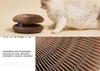 Cat Head Shape Deformable Foldable Corrugated Paper Cat Scratching Board with Strong Magnets & Bell Ball Cat Toy