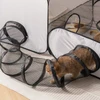 Portable Foldable Pet Tent with Surround Tunnel – Playpen with Soft Oxford Fabric, Breathable Mesh and Strong Wire for Cats & Small Pets 