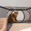 Portable Foldable Pet Tent with Surround Tunnel – Playpen with Soft Oxford Fabric, Breathable Mesh and Strong Wire for Cats & Small Pets 