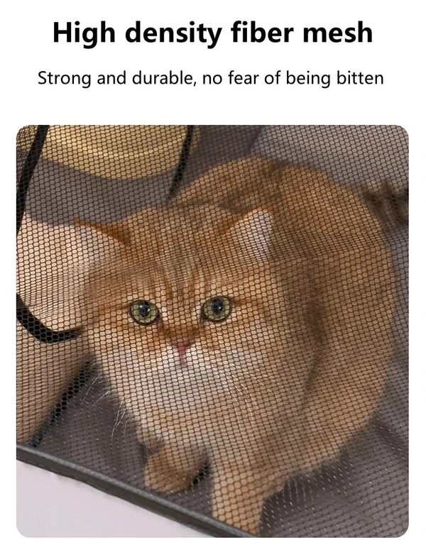 Portable Foldable Pet Tent with Surround Tunnel – Playpen with Soft Oxford Fabric, Breathable Mesh and Strong Wire for Cats & Small Pets