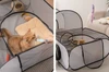 Portable Foldable Pet Tent with Surround Tunnel – Playpen with Soft Oxford Fabric, Breathable Mesh and Strong Wire for Cats & Small Pets 