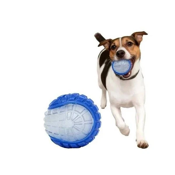 Nunbell Interactive Silicone Ball with Sound – Chew, Fetch, Training & Teeth Cleaning Dog Toy 8cm