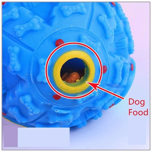 Nunbell Interactive PVC Dog Training Chew Toy with Sound & Treat Dispenser 7.5cm