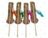 Carrot-Shaped Interactive Cat Wand Teaser Toy with Soft Feather & Bell for Cats and Kittens