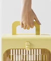 Foldable Portable PP Pet Carrier Trolley Travel Bag – Breathable Lightweight Comfortable Airline Approved for Cats & Small Dogs (Pink)