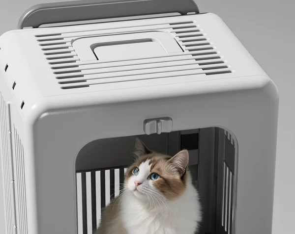 Foldable Portable PP Pet Carrier Trolley Travel Bag – Breathable Lightweight Comfortable Airline Approved for Cats & Small Dogs (Pink)