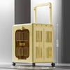 Foldable Portable PP Pet Carrier Trolley Travel Bag – Breathable Lightweight Comfortable Airline Approved for Cats & Small Dogs