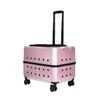 Luxury Portable PVC Trolley Pet Airline Carrier with Wheels - Comfortable Breathable Durable for Cats & Small Dogs