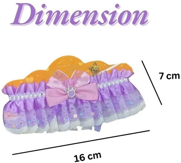 Cute Pet Lace Collar with Delicate Bow & Elegant Ruffles for Cat & Small Dog (Size: Small)