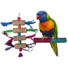 2pcs Parrots Accessories Set Toys for Bird Cage (Rope Bird perch 20 CM L - Corncob Bird Toys 25 CM HI)
