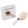 Digital ABS Measure Spoon Scale 800g – Portable, Detachable, High Precision, LCD Display, Battery CR2032 and Multi-Unit (g/cup/oz/ml) Pet Food Measuring Scale (Cream Color)