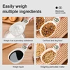 Digital ABS Measure Spoon Scale 800g – Portable, Detachable, High Precision, LCD Display, Battery CR2032 and Multi-Unit (g/cup/oz/ml) Pet Food Measuring Scale (Cream Color)