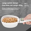 Digital ABS Measure Spoon Scale 800g – Portable, Detachable, High Precision, LCD Display, Battery CR2032 and Multi-Unit (g/cup/oz/ml) Pet Food Measuring Scale (Cream Color)