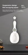 Digital ABS Measure Spoon Scale 800g – Portable, Detachable, High Precision, LCD Display, Battery CR2032 and Multi-Unit (g/cup/oz/ml) Pet Food Measuring Scale (Cream Color)