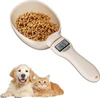 Digital ABS Measure Spoon Scale 800g – Portable, Detachable, High Precision, LCD Display, Battery CR2032 and Multi-Unit (g/cup/oz/ml) Pet Food Measuring Scale (Cream Color)