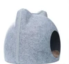 Stylish Cat Face Shaped Soft Warm Felt Cat Cave Bed – Comfortable Foldable Durable Cat House (40x38x38h) cm