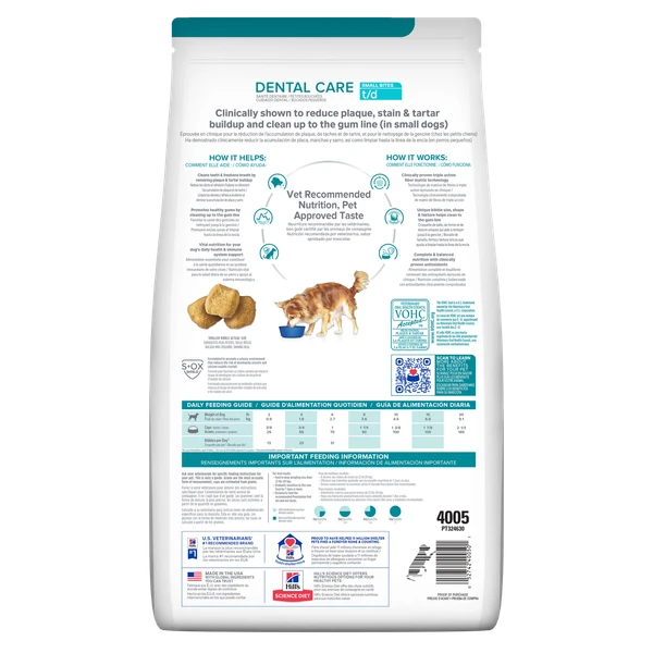 Hills Prescription Diet Dental Care t/d Mini dog food with chicken 3Kg