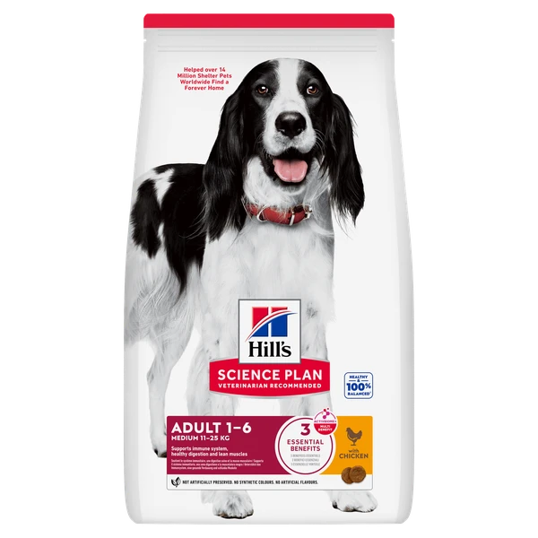 Hills Science Plan Medium adult dog food with chicken