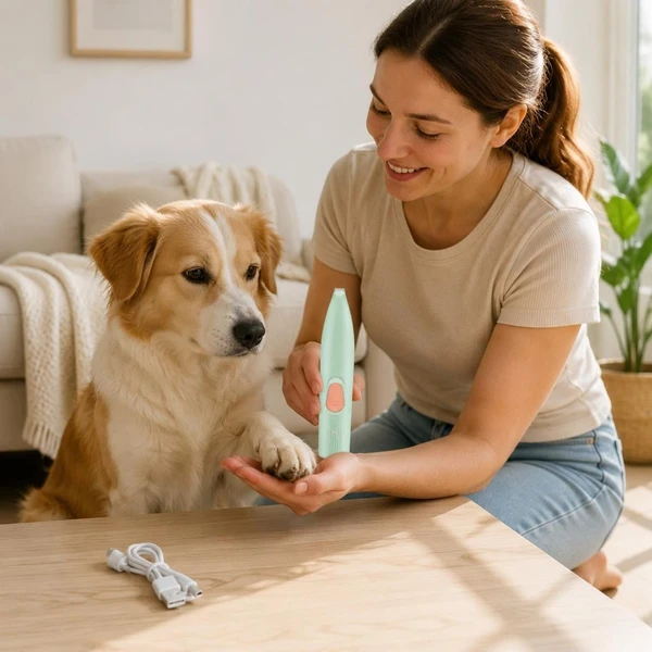 Professional Electric Pet Hair Trimmer with LED Light – Low Noise, USB Charging, Portable, Safe and Easy To Use for Cats & Dogs