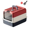 Extra Large Enclosed Cat Litter Box 50x35x32cm with Charcoal Filter, Scoop & Top Carrying Handle – Anti Splash, Odor Control and Easy Clean
