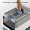 Extra Large Enclosed Cat Litter Box 50x35x32cm with Charcoal Filter, Scoop & Top Carrying Handle – Anti Splash, Odor Control and Easy Clean