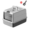 Extra Large Enclosed Cat Litter Box 50x35x32cm with Charcoal Filter, Scoop & Top Carrying Handle – Anti Splash, Odor Control and Easy Clean